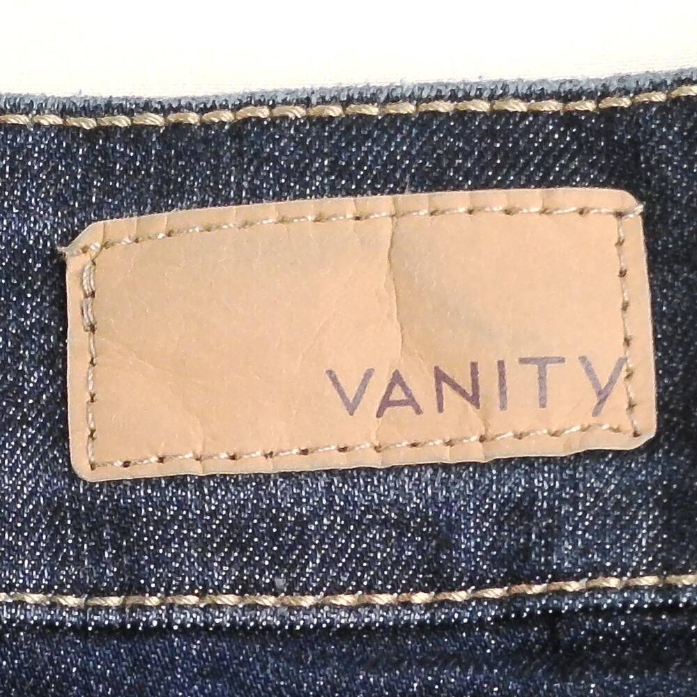 Vanity Denim Shorts Women's Size 28 Dark Wash Cuffed Stretch Mid Rise Jean Short - Picture 5 of 5